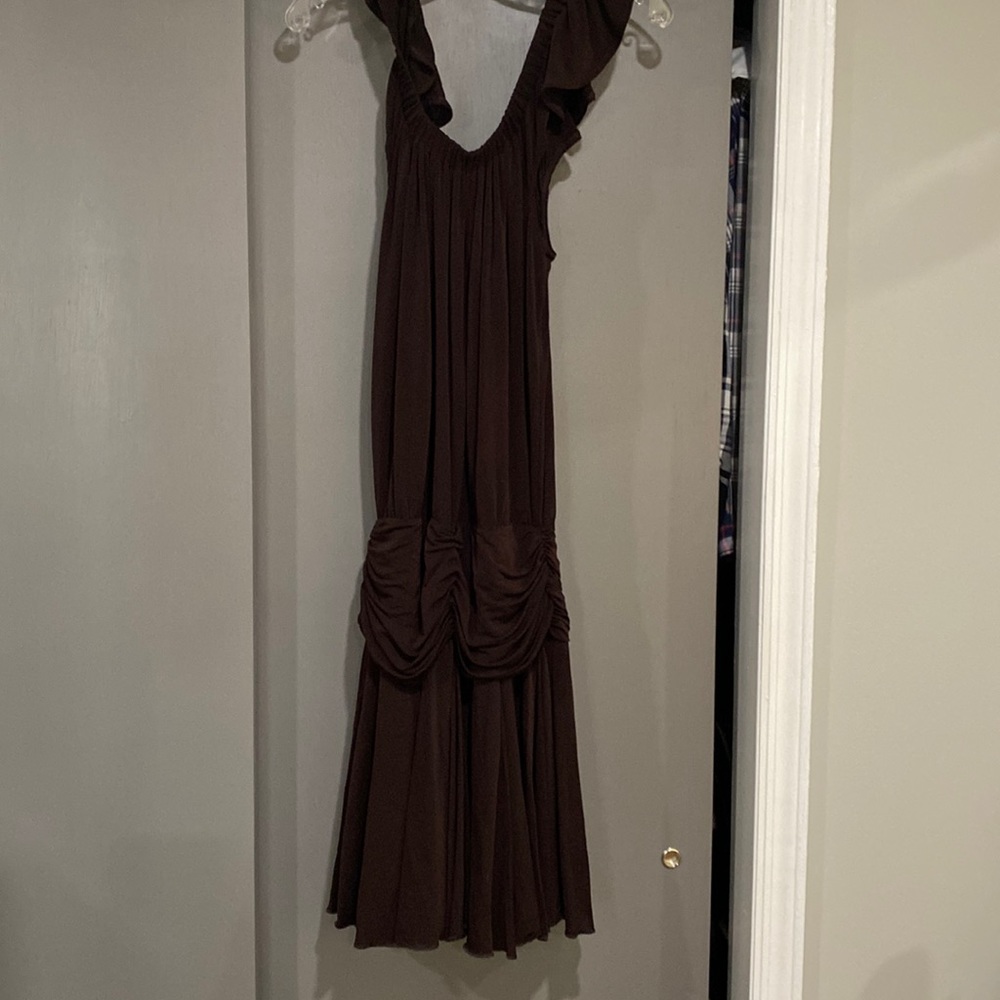 BCBG Brown Special Occasion Jersey Dress size small